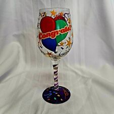 NEW "Congrats!" Wine Glass from the A Touch of Glass, Westland Giftware
