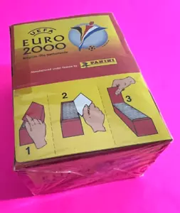 Panini Euro 2000 Factory Sealed Box 100 Pacchetti Bustine Rare Edizione Europa - Foto 1 di 7