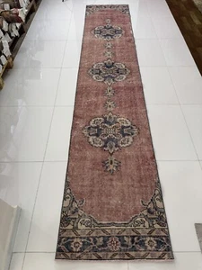 2x11 Vintage Oriental Runner Rug, Hand Knotted Turkish Carpet - Picture 1 of 10