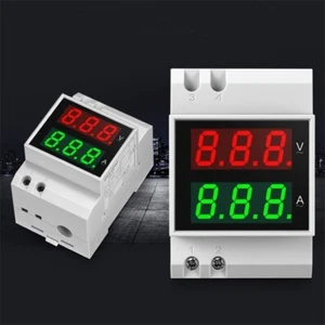 ATEC - Voltmetro Amperometro LED AC80-300V / 0-100A per DIN-RAIL (D52-2042) - Foto 1 di 11