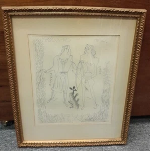 Vintage Georges Braque Original Etching w/ COA Eros and Eurybia - Picture 1 of 8