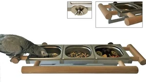 Papageien Freisitz Vögel Futternapf Futterbar Futterschale Edelstahl *ZINKFREI* - Bild 1 von 8
