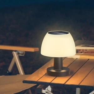 LED Solar Desk Lamp 4 Levels Dimmable with Type-C Charging Port for Patio Garden - Picture 1 of 9