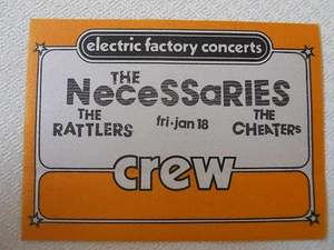 The Necessaries w/The Rattlers & The Cheaters-Backstage CREW pass-Tower Theater - Imagen 1 de 1