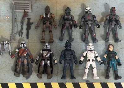 批量 9 件 星球大战 Mission Fleet 公仔 Bad Batch、Cara Dune、Mando IG-11 — 第 1/4 张图片