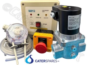 COMMERCIAL GAS INTERLOCK SYSTEM KIT INCLUDES 1" 1/4 GAS SOLENOID VALVE 35mm part - Picture 1 of 1