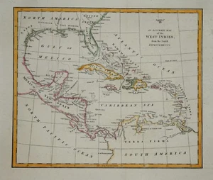 UN MAPA PRECISO DEL PUB DE LAS INDIAS OCCIDENTALES. POR ROBERT WILKNSON, 1807 - Imagen 1 de 1