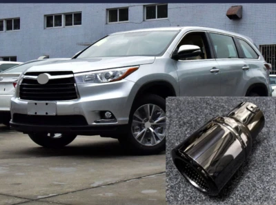 Tubo de escape trasero silenciador para Toyota Highlander 2015-2019 negro 1 pieza Foto 1 de 3