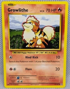 GROWLITHE 2016 Pokemon  XY EVOLUTIONS COMMON 17/108 Fire - Picture 1 of 2