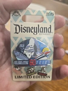 Disneyland - Celebrating 60 Years - Monorail, Matterhorn, Submarine Disney Pin - Picture 1 of 1