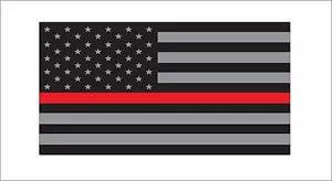 Support Fire Fighters USA Flag Red Line 2nd Amendment Sticker Decal Lives Matter - Picture 1 of 1