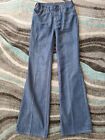 Vintage Wrangler Bootcut Flare Chambray Blue Jeans Mens 23 24 x 30