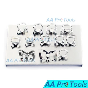 AA Pro: New Dental Clamps Tray With 12 Clamps Stainless Steel Free Ship - Picture 1 of 3