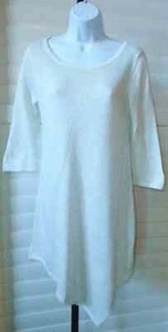 White House Black Market Ecru Asymmetrical Hem Tunic Sweater Size XS NWT - Picture 1 of 2