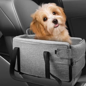Pet Dog Car Booster Seat Back Seat Carrier Puppy Protector Safety Travel Crate - Picture 1 of 12