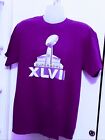Short Sleeve Purple Super Bowl XLVII Shirt Adult Size 2XL NWT