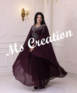 ¡¡Oferta!! Nuevo Vestido Largo Marroquí Kaftan Aare Bordado Trabajo Fiesta 529 - Imagen 1 de 6