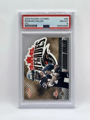 Romaro Miller 2003 Pacific Atomic CFL PSA 8 #65 🔥 Ole Miss , Ottawa Renegades - Image 1 of 2