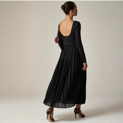 J Crew Dress Womens XS Pleated Ballet Dress Stretch Cotton Green Balletcore - Image 1 of 4