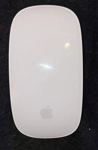 (J) Apple Magic  A1296 White & Silver Wireless Bluetooth Multi-Touch Laser Mouse - Picture 1 of 3