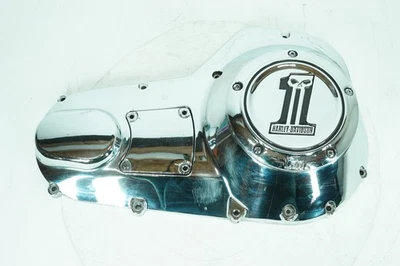 05 Harley Touring FLTRI Road Glide Outer Primary Clutch Cover One 1 Skull Derby Foto 1 de 4