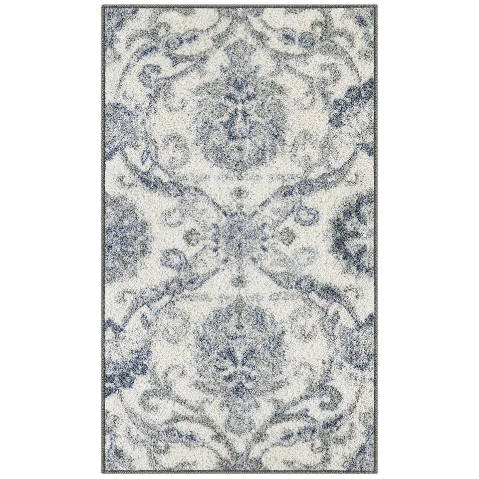 Blooming Damask Area Rugs - Made in USA – Washable, Non Slip Indoor Carpet fo... - Image 1 of 4