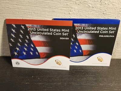 2013 US Uncirculated Mint set Philadelphia and Denver Mint 28 coins - Image 1 of 4