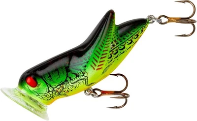 Rebel Crickhopper Popper 1 3/4-Inch, 3/16-Ounce, Fire Tiger  - Image 1 of 3
