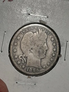 1896-P Barber Silver Quarter #3 - Picture 1 of 2