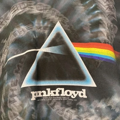 Винтажный Y2k 2004 Pink Floyd галстук краситель синий серый жидкий синий M Swirl - Изображение 1 из 4