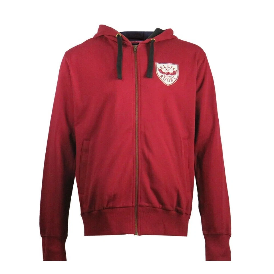 Ellis Rugby Crest Hoodie Red - image 1 of 4