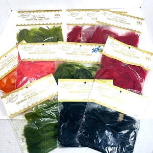 Paquete de 11 plumas de sombrerería artesanía pesca con mosca atar corbata surtida color brillante - Imagen 1 de 6