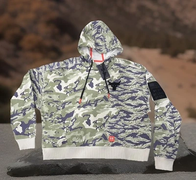 Sudadera con capucha Under Armour Project Rock Día de los Veteranos 1373610-346 para mujer talla XL NUEVA CON ETIQUETAS Foto 1 de 4