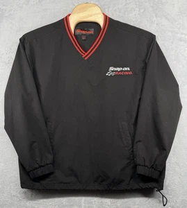Chaqueta Pullover Cortavientos Vintage Snap On Tools Racing Negra Cuello en V Para Hombre L - Imagen 1 de 6