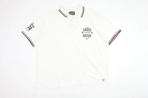 Polo uomo Crosshatch bianca 3XL vintage retrò - Foto 1 di 12