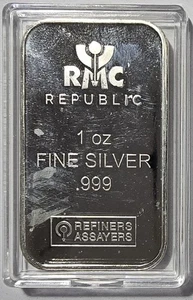 2018 1oz .999 Silber Republic Metals Corp Barren in Kapsel - Bild 1 von 2
