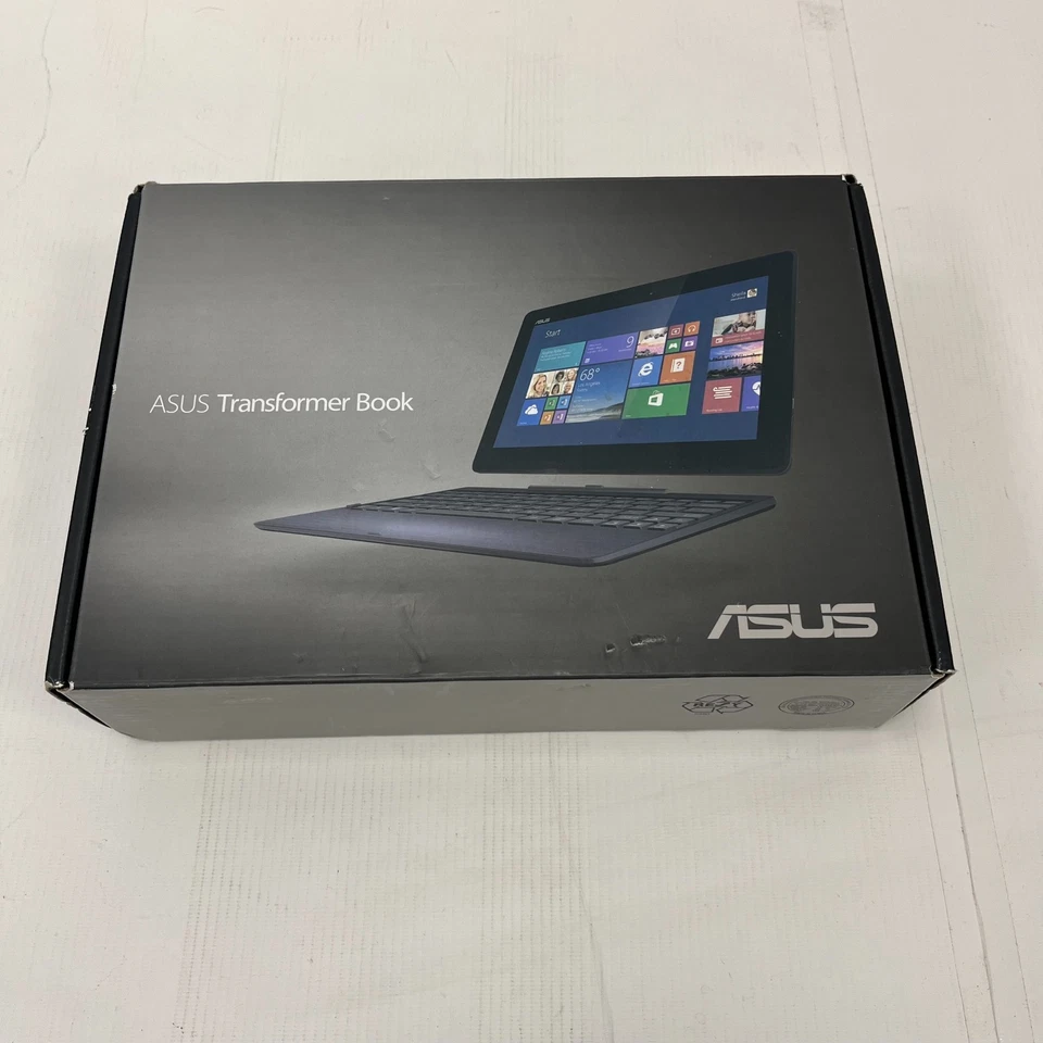 ASUS Transformer Book T100TAF 10.1" Win 8.1 Pro - Grey - Laptop & Box - Image 1 of 4