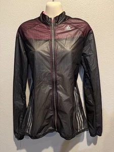 Damen Adidas Adizero Climaproof Schwarz Pink Lt-Weight Windbreaker Jacke Gr. M - Bild 1 von 12