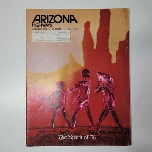 Arizona Highways Artwork Magazine January 1976 Spirit Centennial Vintage History - Picture 1 of 10