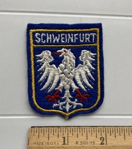 Stemma Schweinfurt Germania stemma scudo feltro blu ricamato toppa distintivo - Foto 1 di 3