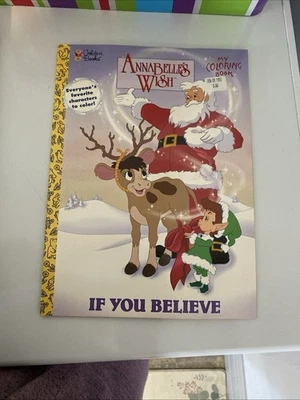 Libro para colorear de Navidad 98 libros dorados de colección Annabelle’s Wish “If You Believe” Foto 1 de 2