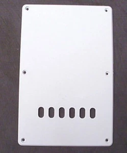 BACK PLATE FOR ELECTRIC GUITAR WHITE 6 SLOT STYLE - Bild 1 von 3
