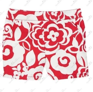 Gymboree Girls sz 4  "Parisian Afternoon" Red Floral Shorts NWT  - Picture 1 of 1