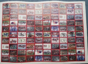 Seltenes indisches Motorrad Sammler Serie 2 ungeschnittenes Kartenblatt 38 Zoll x 27 Zoll - Bild 1 von 8