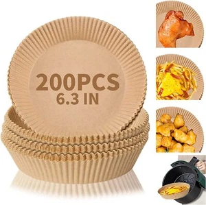 200PCS Air Fryer Disposable Paper Liners, 6.3In Round Air Fryer Parchment Paper  - Picture 1 of 6