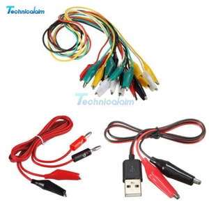 1Pcs Double Ended Crocodile Alligator Clip Test Leads Cavalier Câbles Coloré Set - Picture 1 of 23