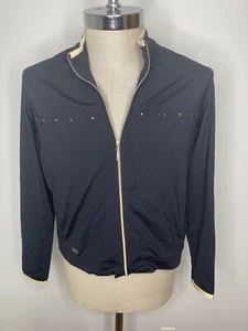 Giacca Tennis Donna TAIL Tech Performance Golf Nero Oro Tg L Strass Zip - Foto 1 di 5
