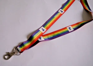 University of Nottingham LANYARD UoN LGBTQ+ Gay Arco Iris Bandera Notts Uni - Imagen 1 de 2