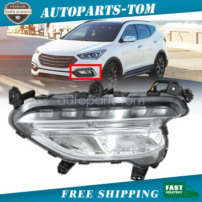 For Hyundai Santa Fe Sport 2017-2018 LED Front Driver Fog Light DRL Left Side US - Image 1 of 4