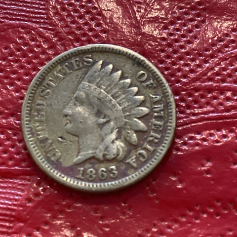1863 Indian Cent Full Liberty BJM3 Cover
